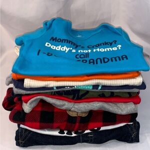Baby boy Clothing Bundle of 11 pieces 3-12 months T-shirts Overalls One-pieces